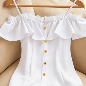 Women's Summer Off-Shoulder Ruffle Camisole Tank Top
