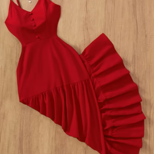 Women's Solid Color V-Neck Sleeveless Midi Dress