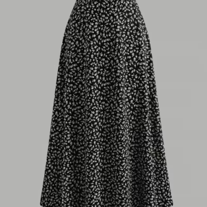 Women's Ditsy Floral Elastic Waist A-Line Skirt