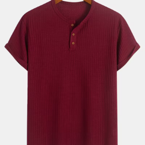 Men's Summer Short-Sleeve Knitted Jacquard T-Shirt